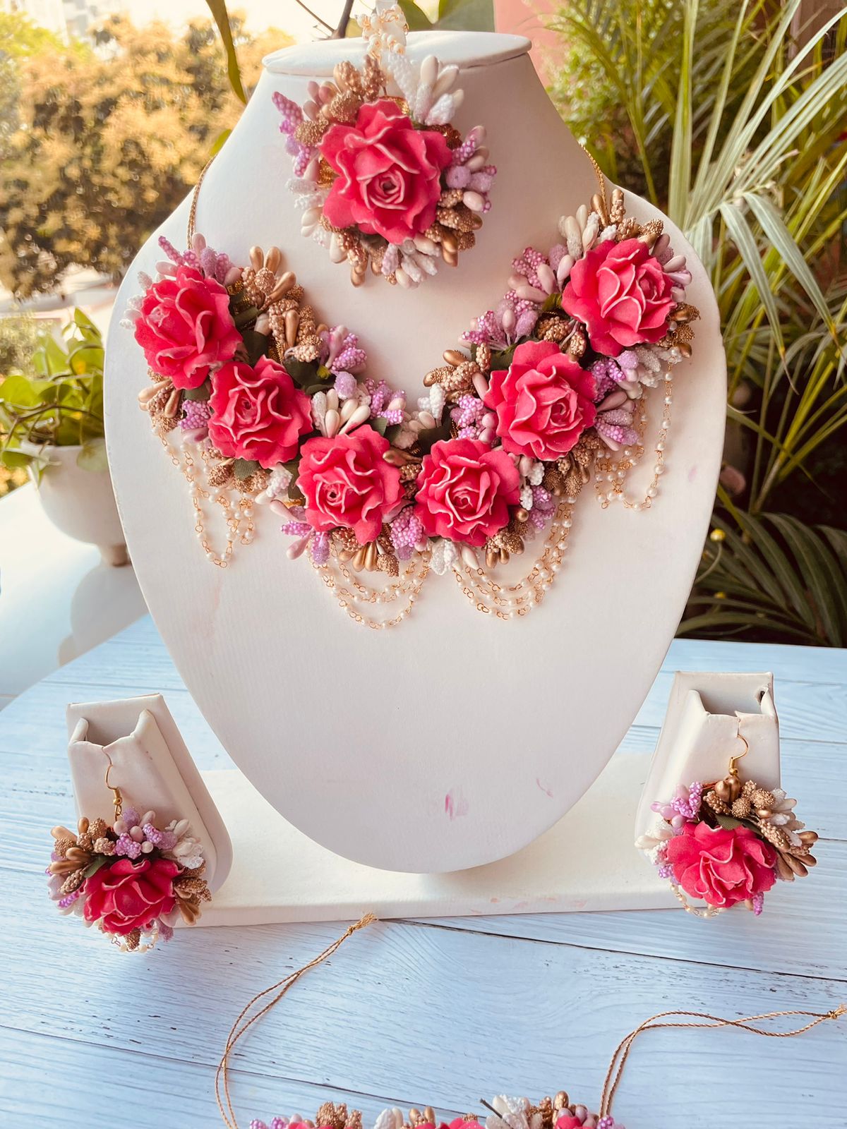 Heavy Floral Jewellery