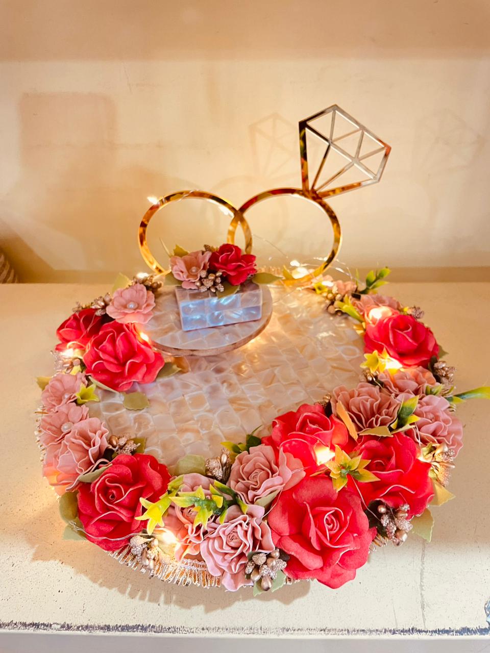 MOP 12" Engagement Platter with One Ring Box