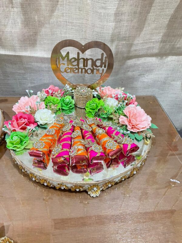 Mirror Mehendi Platter 12"
