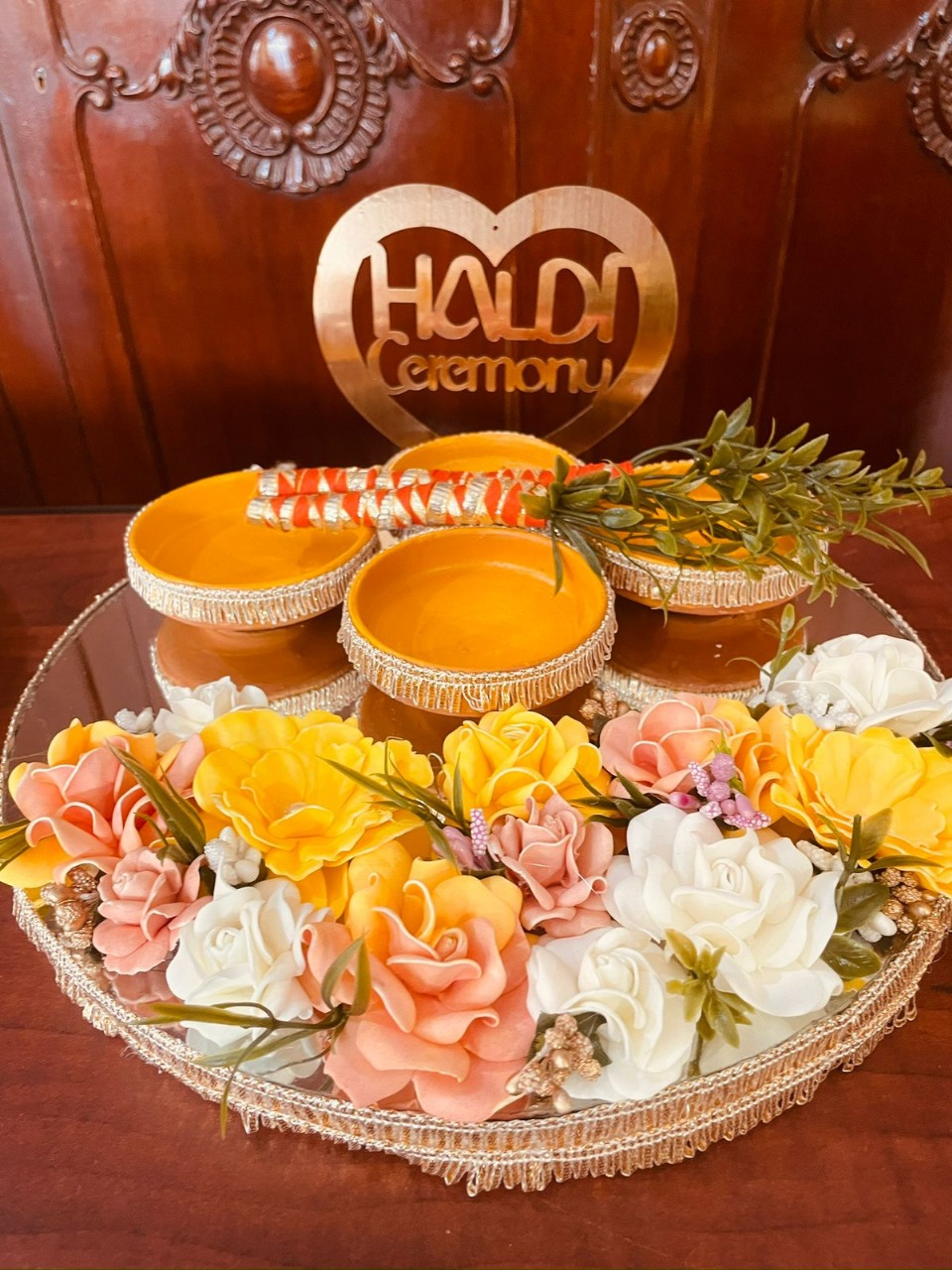 Mirror Haldi Platter