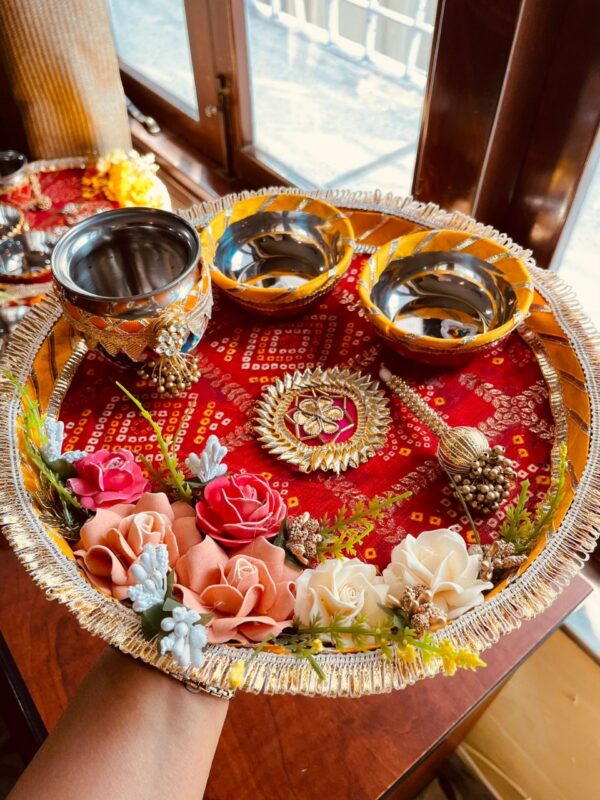 11" Steel Tilak Platter - Image 2