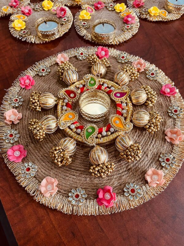 Round Jute Rangolis Set of 5 - Image 2
