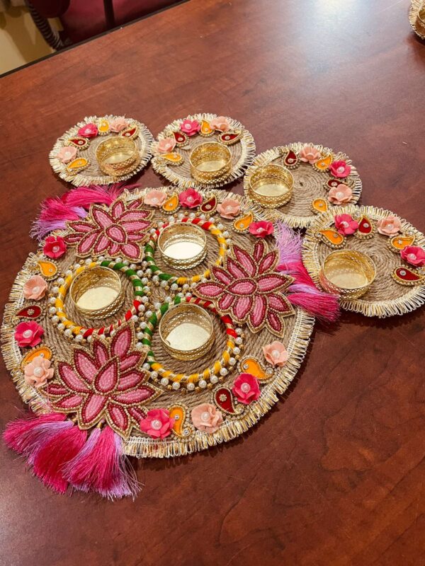 Round Jute Rangolis Set of 5 - Image 4