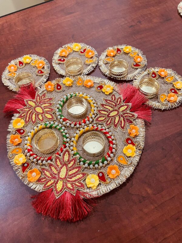 Round Jute Rangolis Set of 5 - Image 5