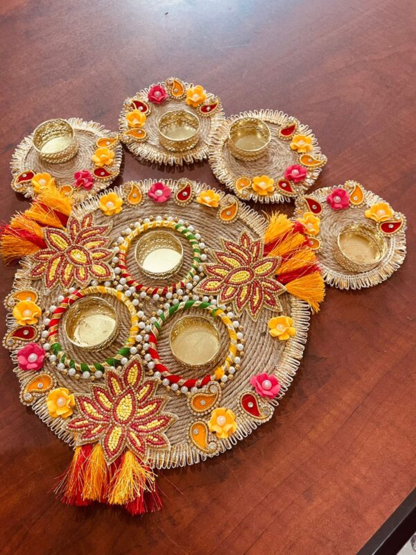 Round Jute Rangolis Set of 5 - Image 6