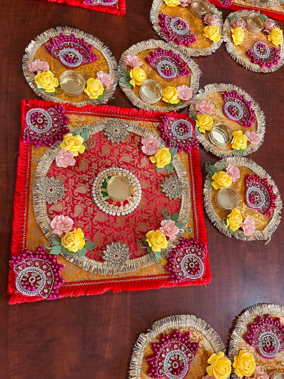 Square Rangoli Set of 5