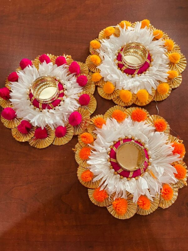 6" Rangoli Mats Set of 4 Pcs - Image 4