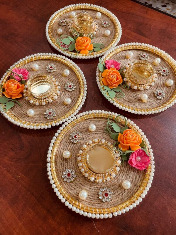 6" Rangoli Mats Set of 4 Pcs - Image 6