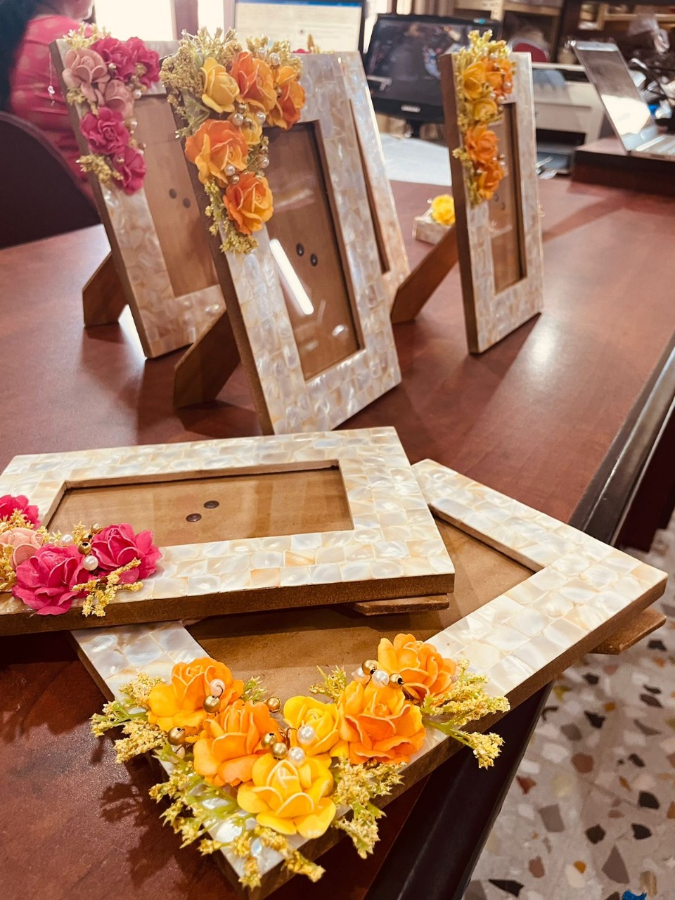 Mother Of Pear Photo Frames