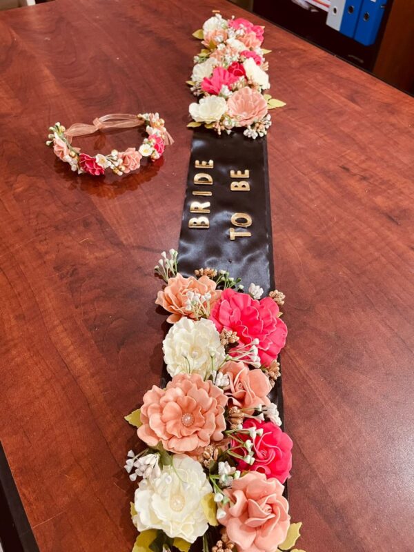 Satin Customised Sash And Tiara Set - Image 2