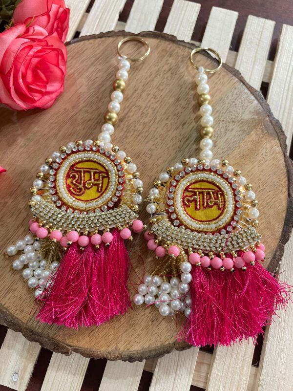 6" Shubh Labh Hangings Single Pair - Image 3