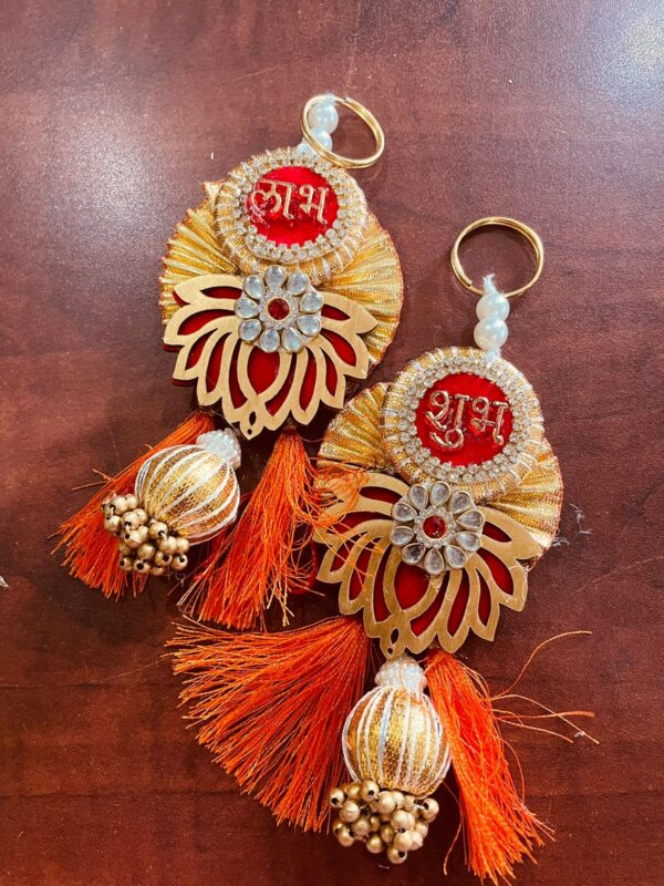6" Shubh Labh Hangings Single Pair - Image 6