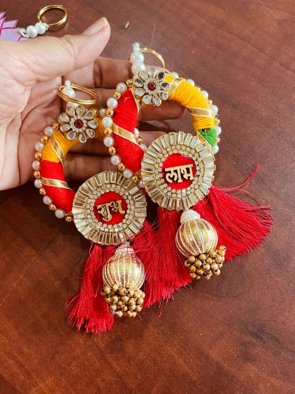 6" Shubh Labh Hangings Single Pair - Image 7