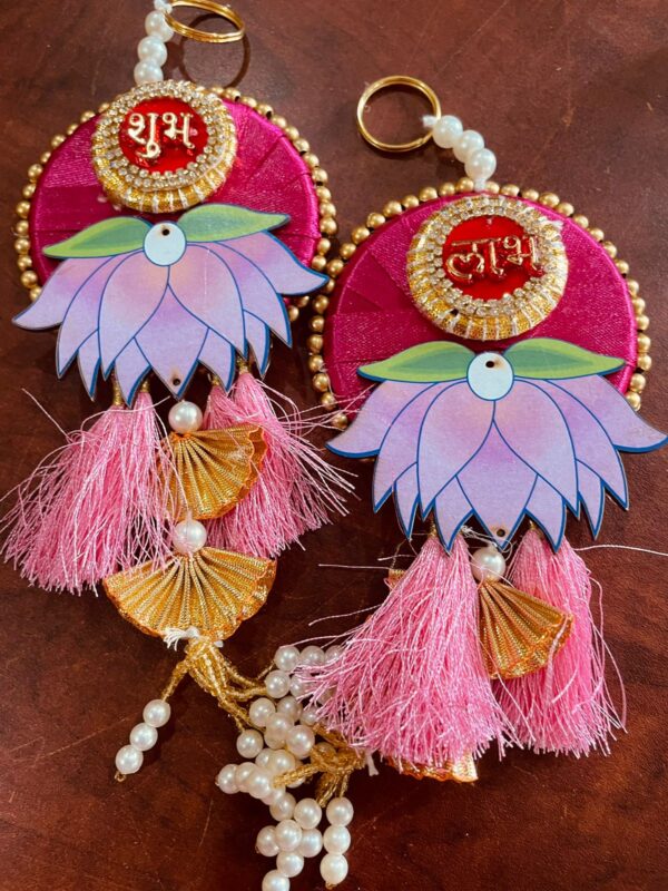 6" Shubh Labh Hangings Single Pair - Image 8