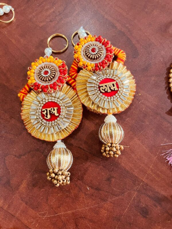 6" Shubh Labh Hangings Single Pair - Image 9
