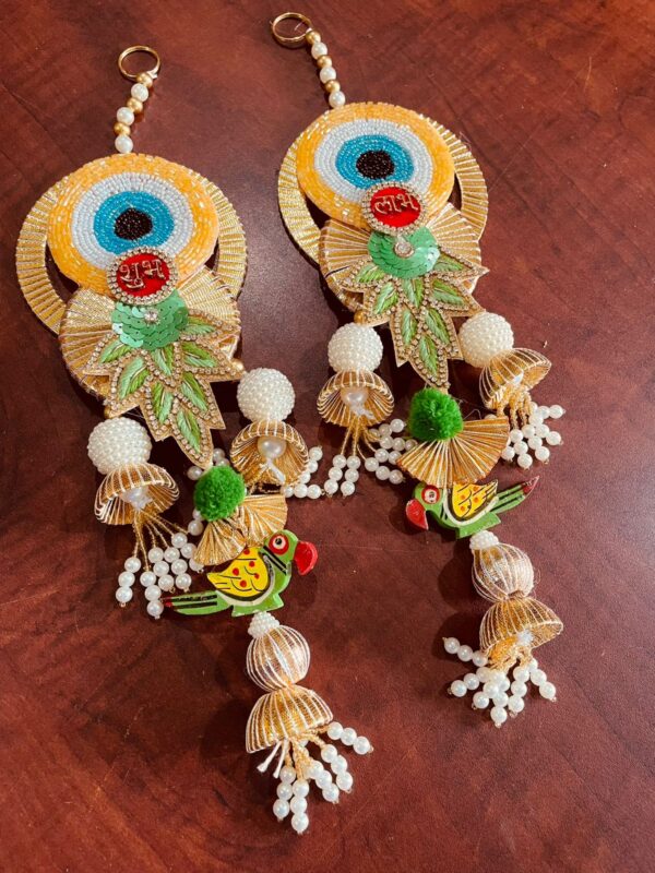 8" Plus Shubh Labh Hangings Single Pair - Image 11