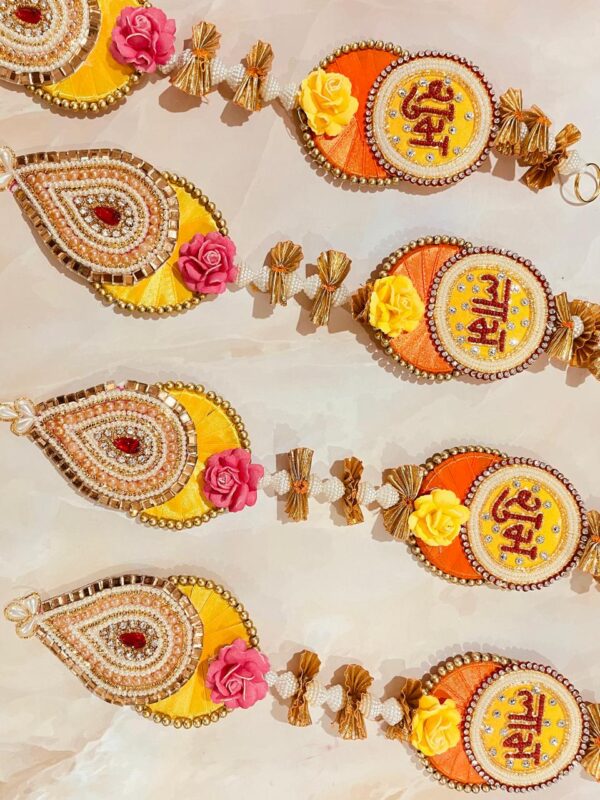 8" Plus Shubh Labh Hangings Single Pair - Image 5