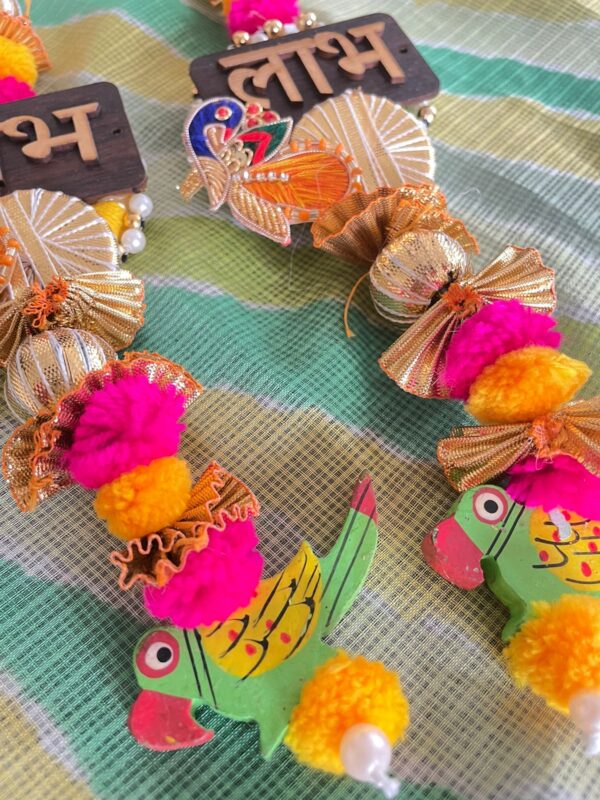 8" Plus Shubh Labh Hangings Single Pair - Image 6