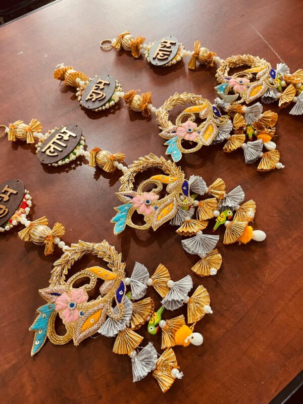 8" Plus Shubh Labh Hangings Single Pair - Image 8