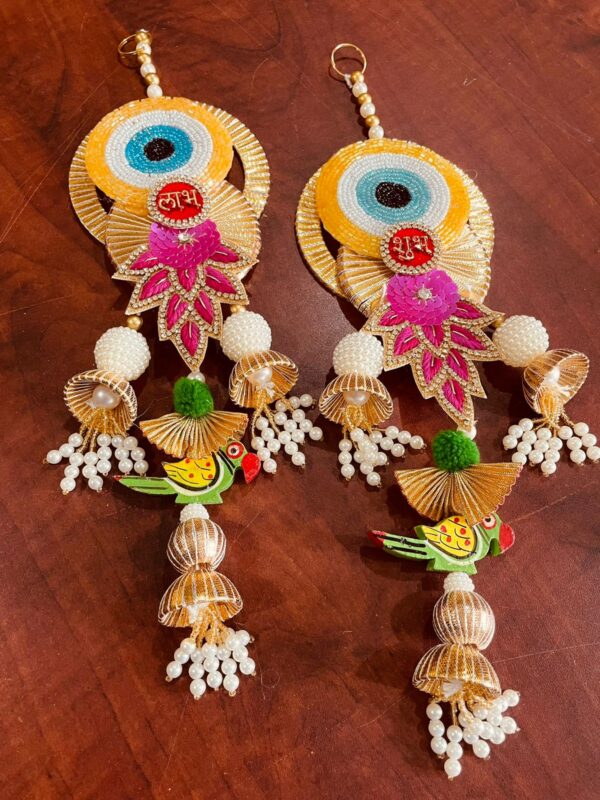 8" Plus Shubh Labh Hangings Single Pair - Image 9