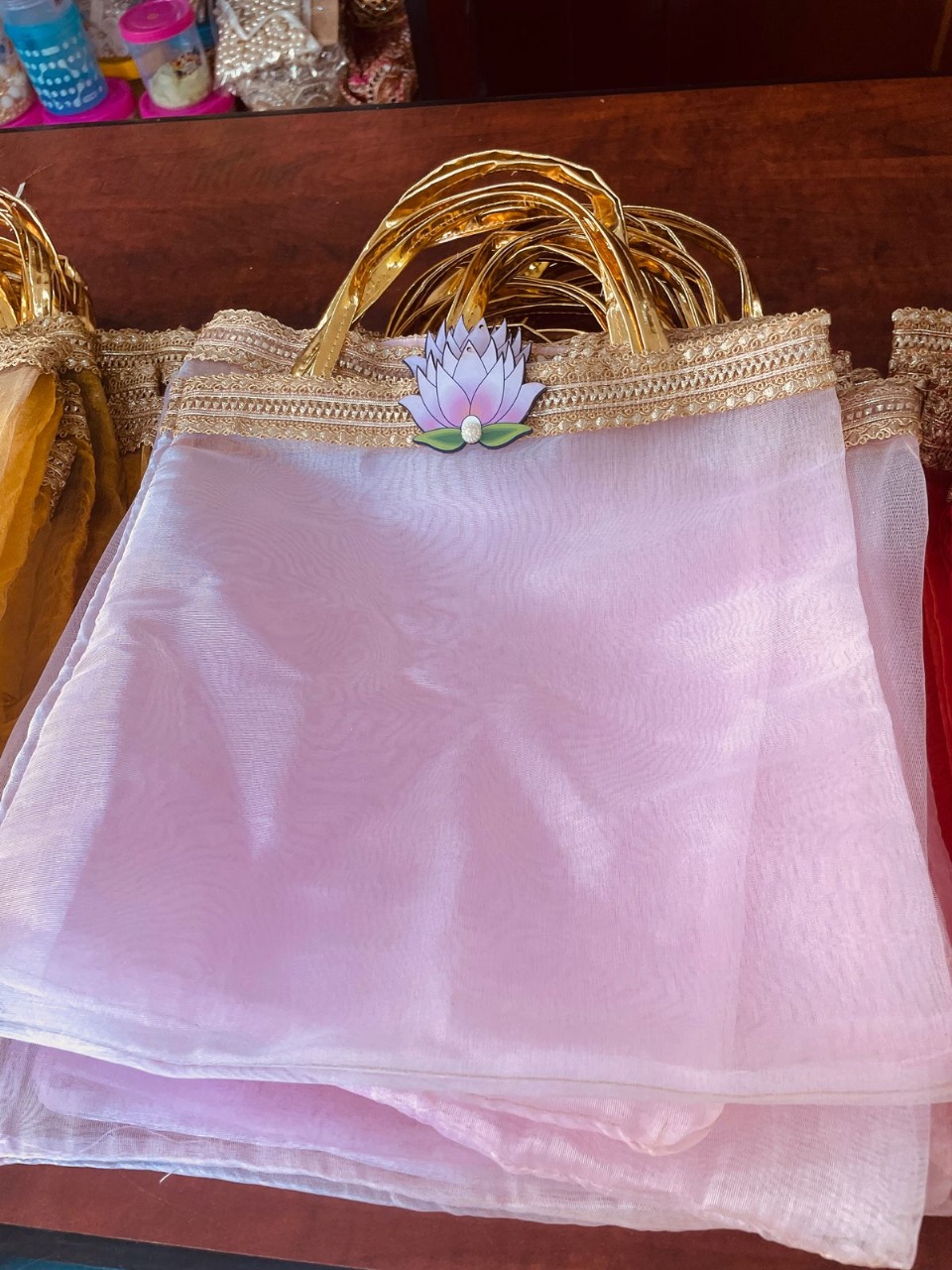 Tissue Bags With Golden Handle