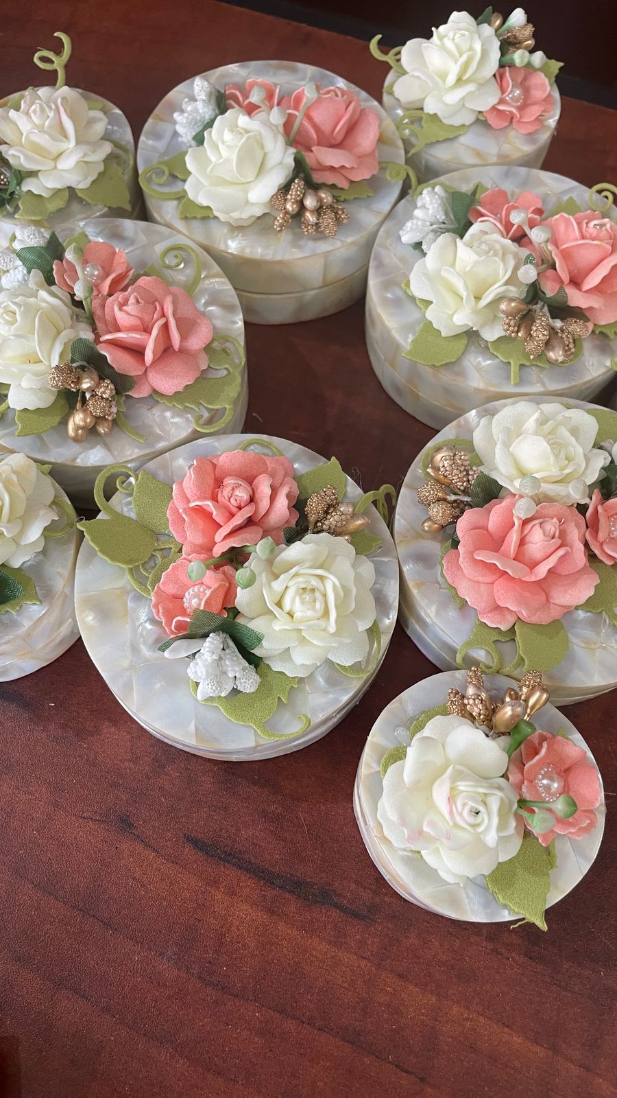 Round MOP Coin Boxes