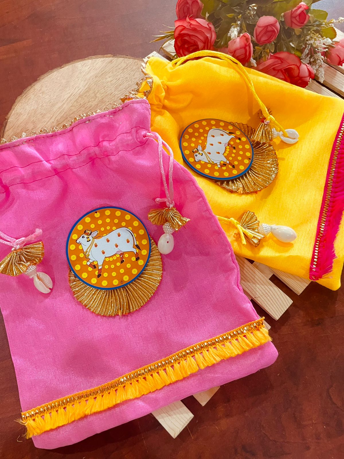 Satin Pichwai Potli