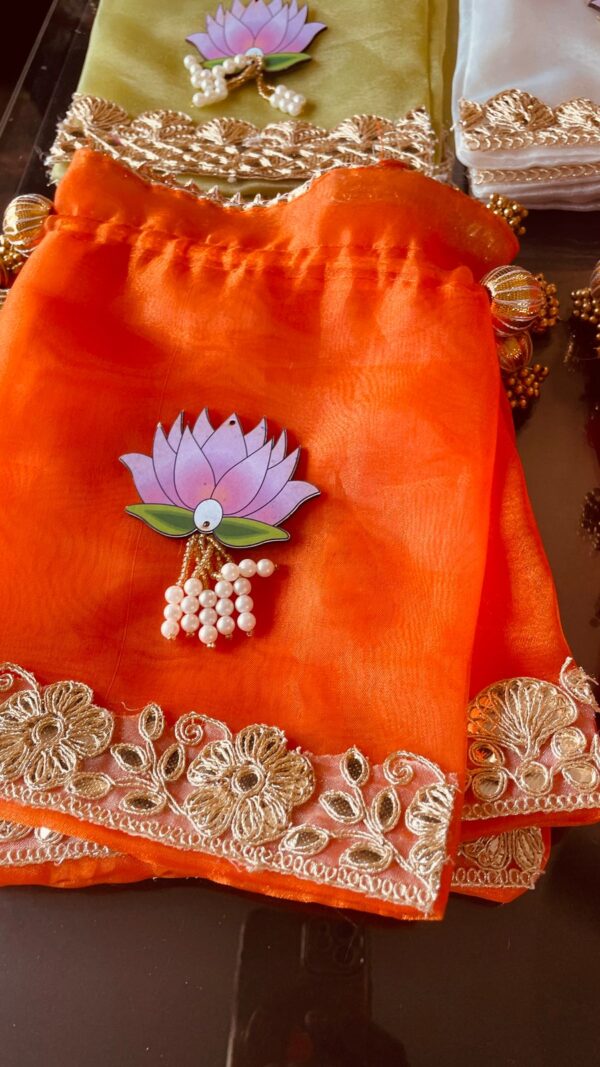 Double Organza Lotus Potli - Image 4