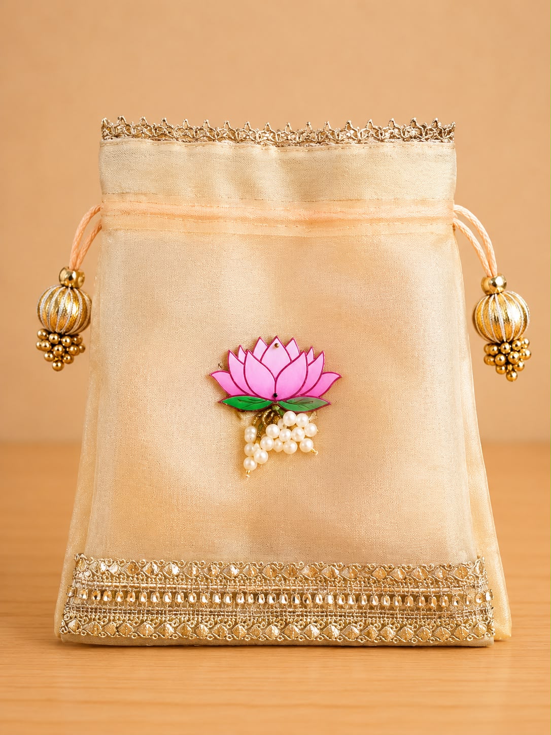 Double Organza Lotus Potli 7/9 inches (pack of 20) - Image 4