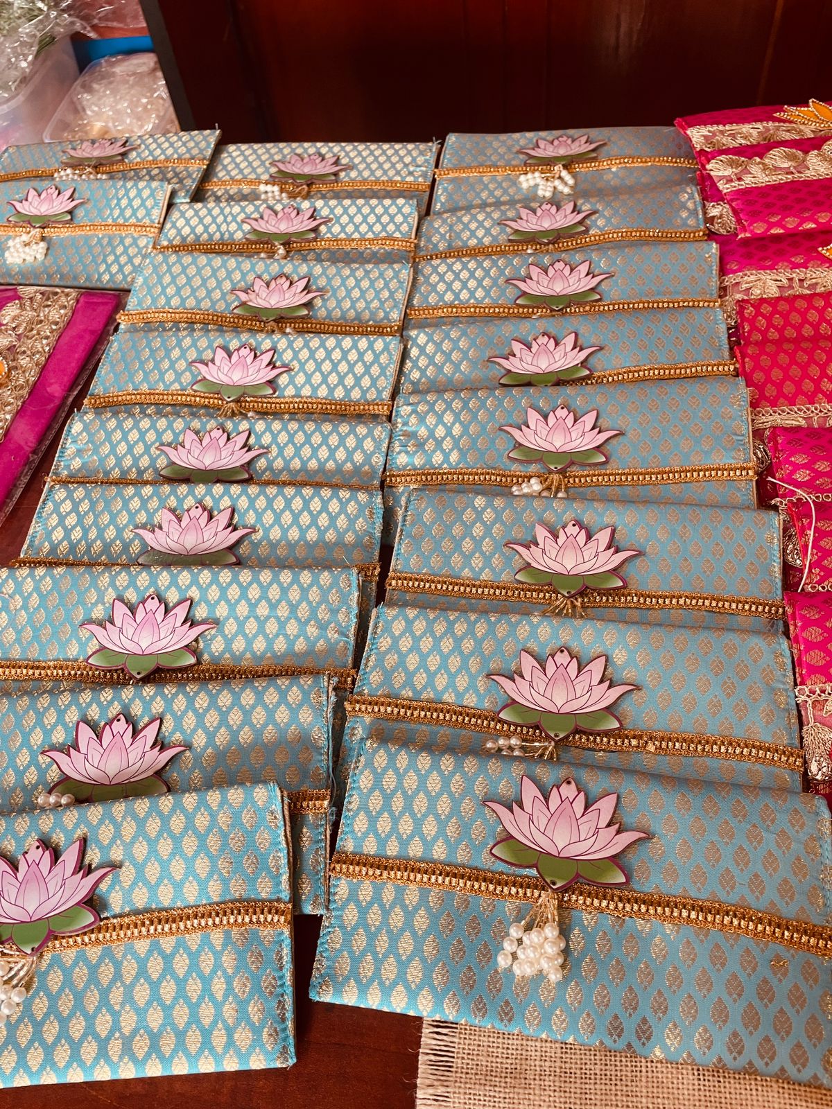 Brocade Envelope With Lotus