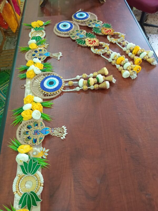 Jute Evil Eye Heavy Bandanwar - Image 3