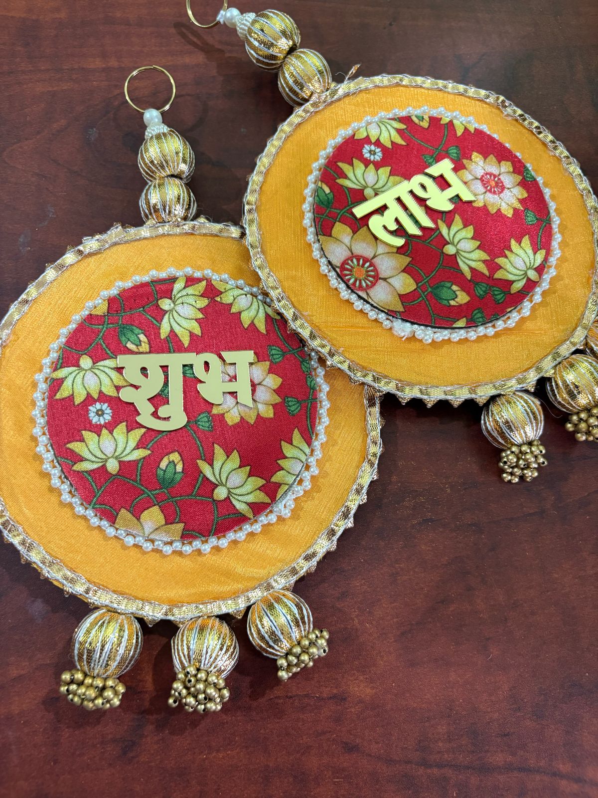 Round pichwai Shubh Labh Hangings