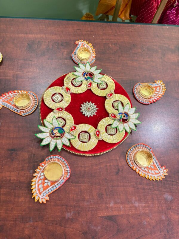 Red Peacock Kairi Rangoli set - Image 4