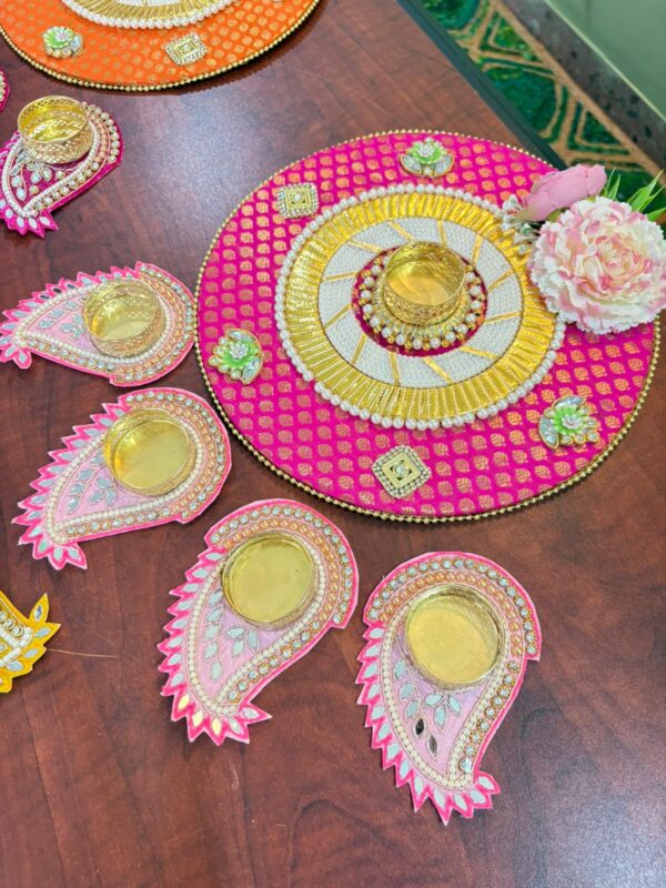 Floral Brocade MDF Rangoli Sets - Image 4