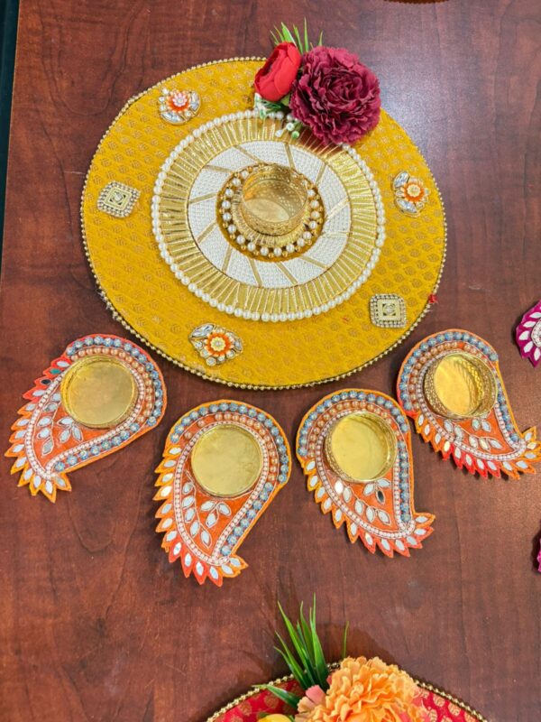 Floral Brocade MDF Rangoli Sets - Image 3