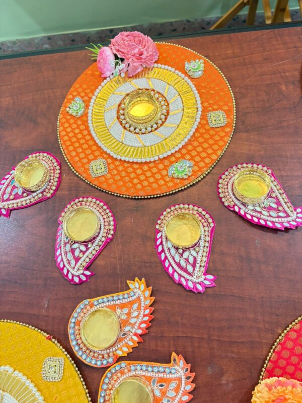 Floral Brocade MDF Rangoli Sets - Image 2