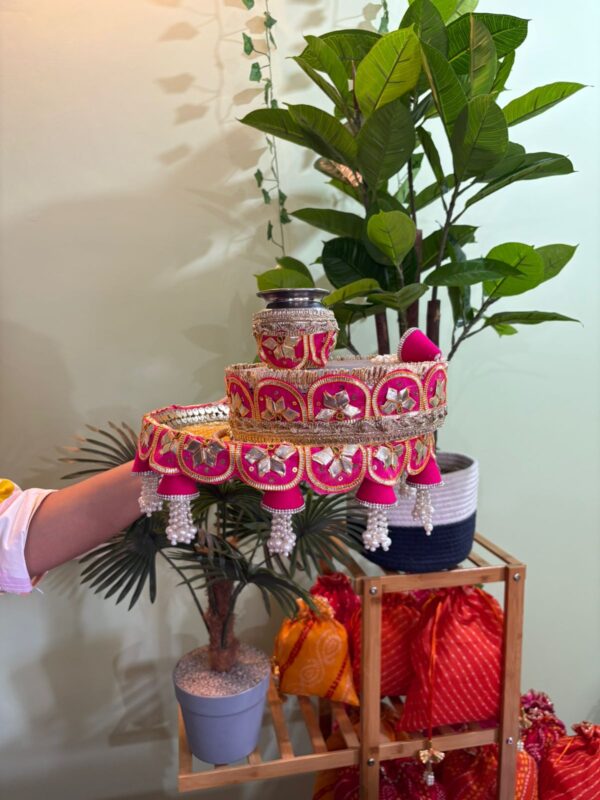 Karwa Chauth Pink Gota Set - Image 2