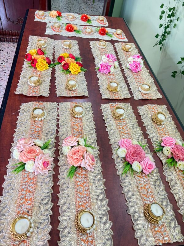 Golden Lace Table Runner Mats - Image 4