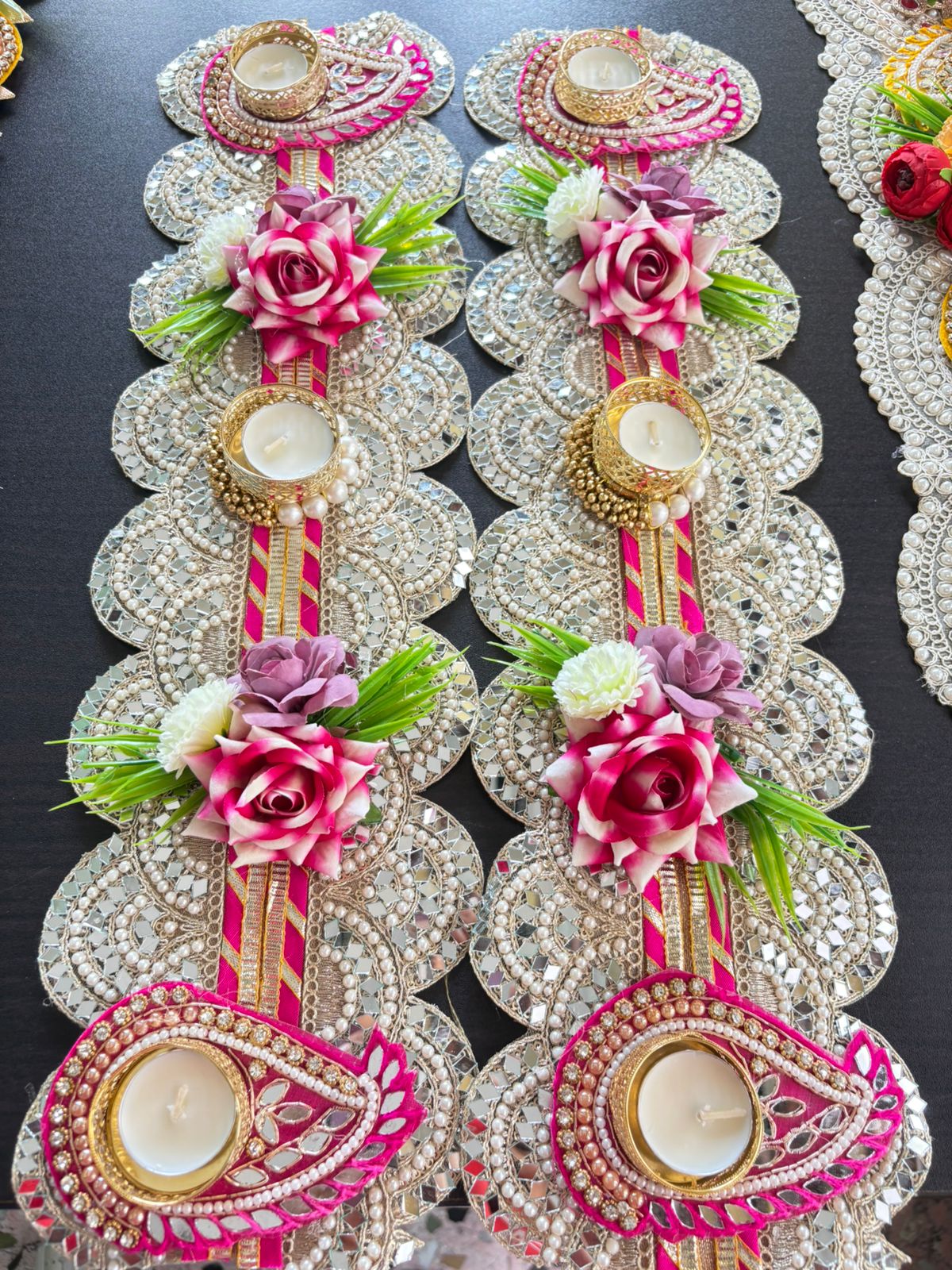 Mirror Lace Table Runner Mat