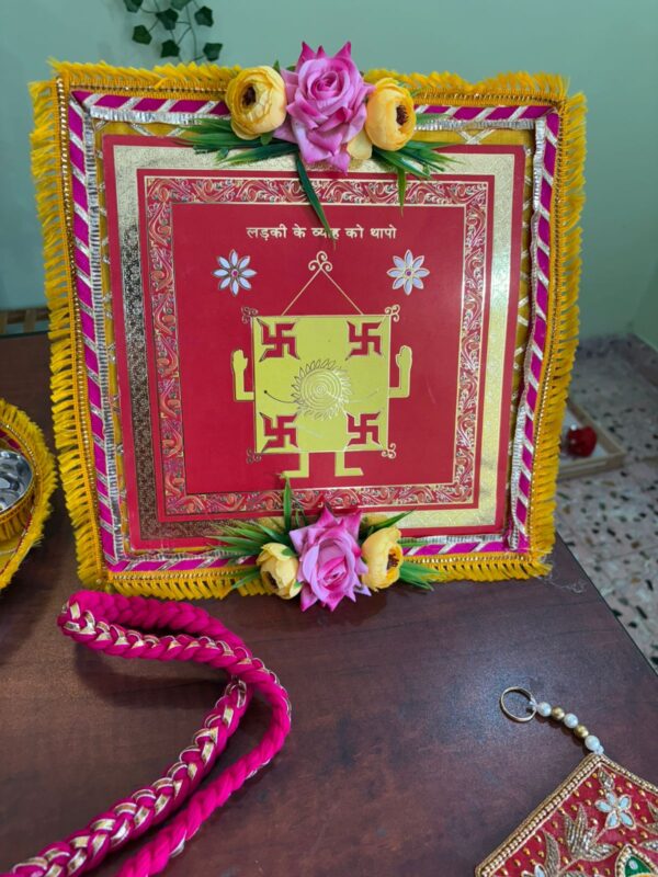 Yellow Ritual Design Wedding Ritual set in yellow gota - Craft By Supriya
