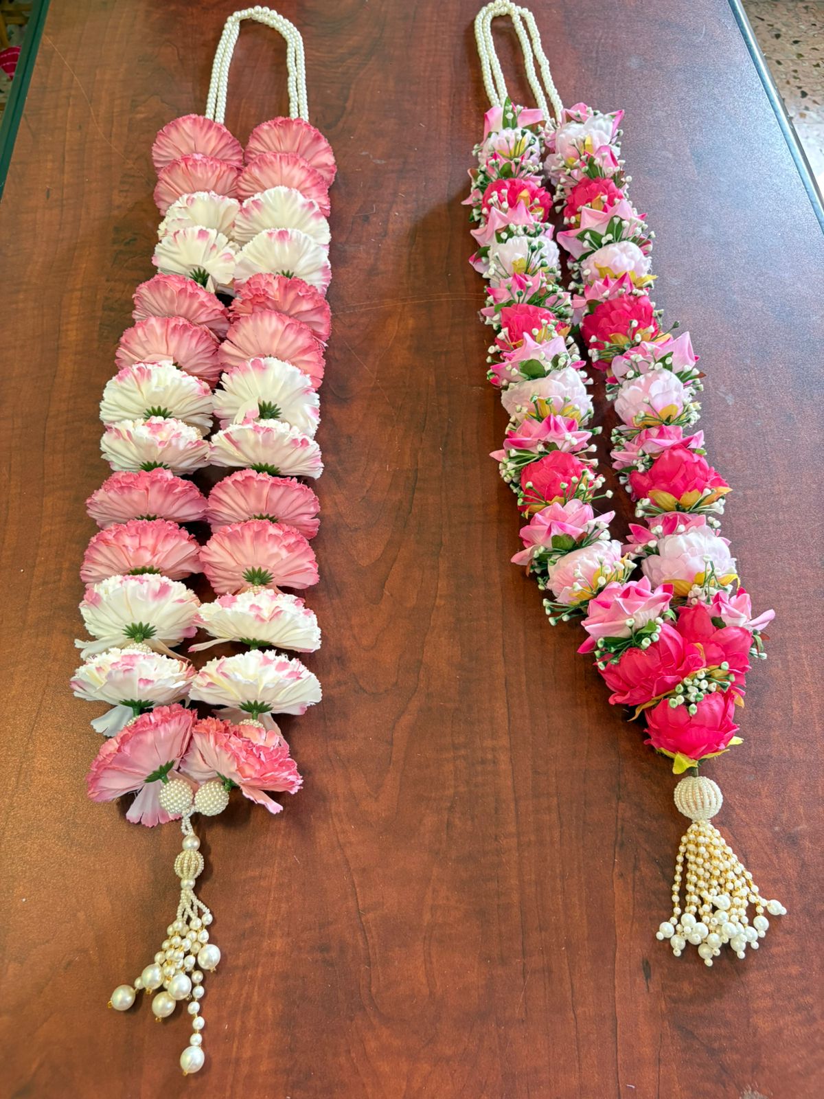 Peachy Carnation Varmaala - Image 3