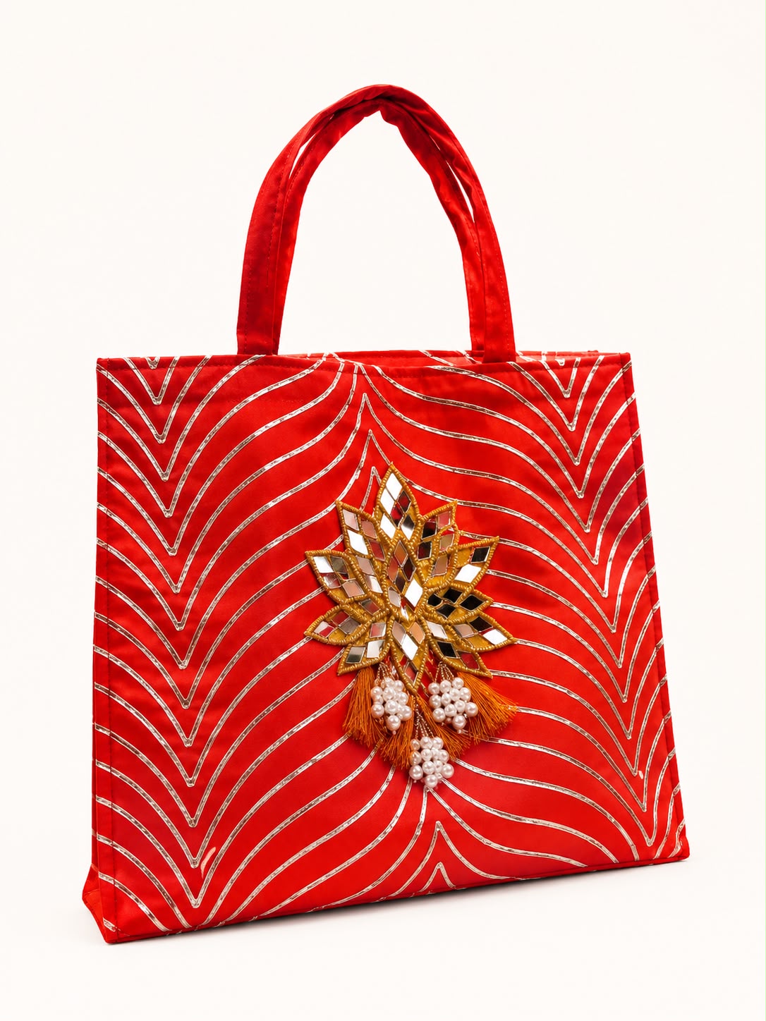 Gota Zip Hamper Bag with Mirror Lotus - Image 3