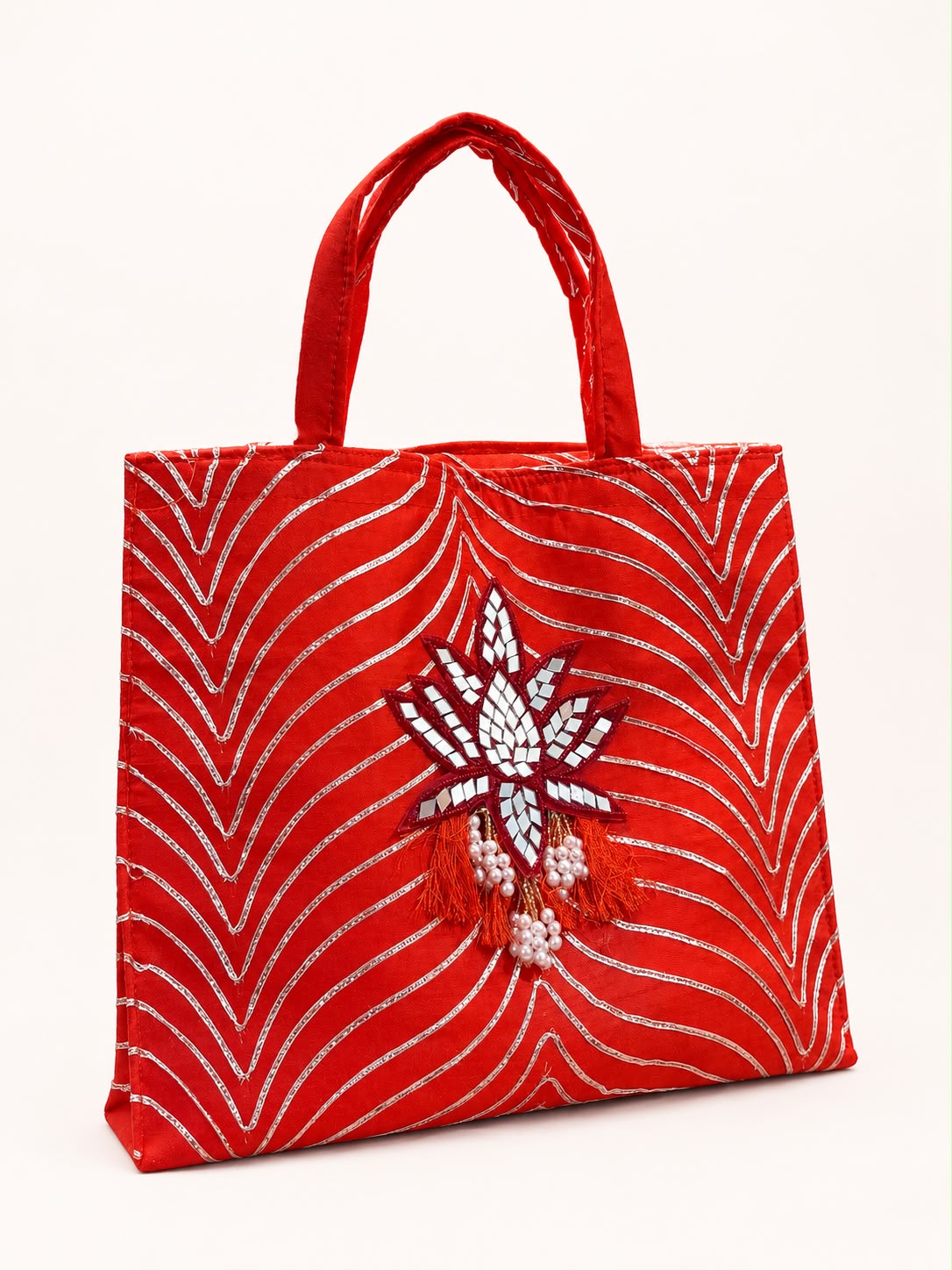 Gota Zip Hamper Bag with Mirror Lotus - Image 4