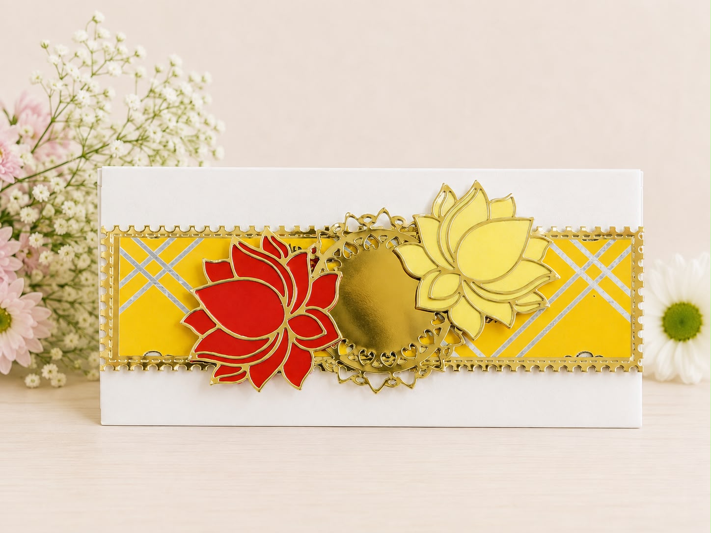 Paper Envelope With Lotus Design (pack of 20) - Image 6