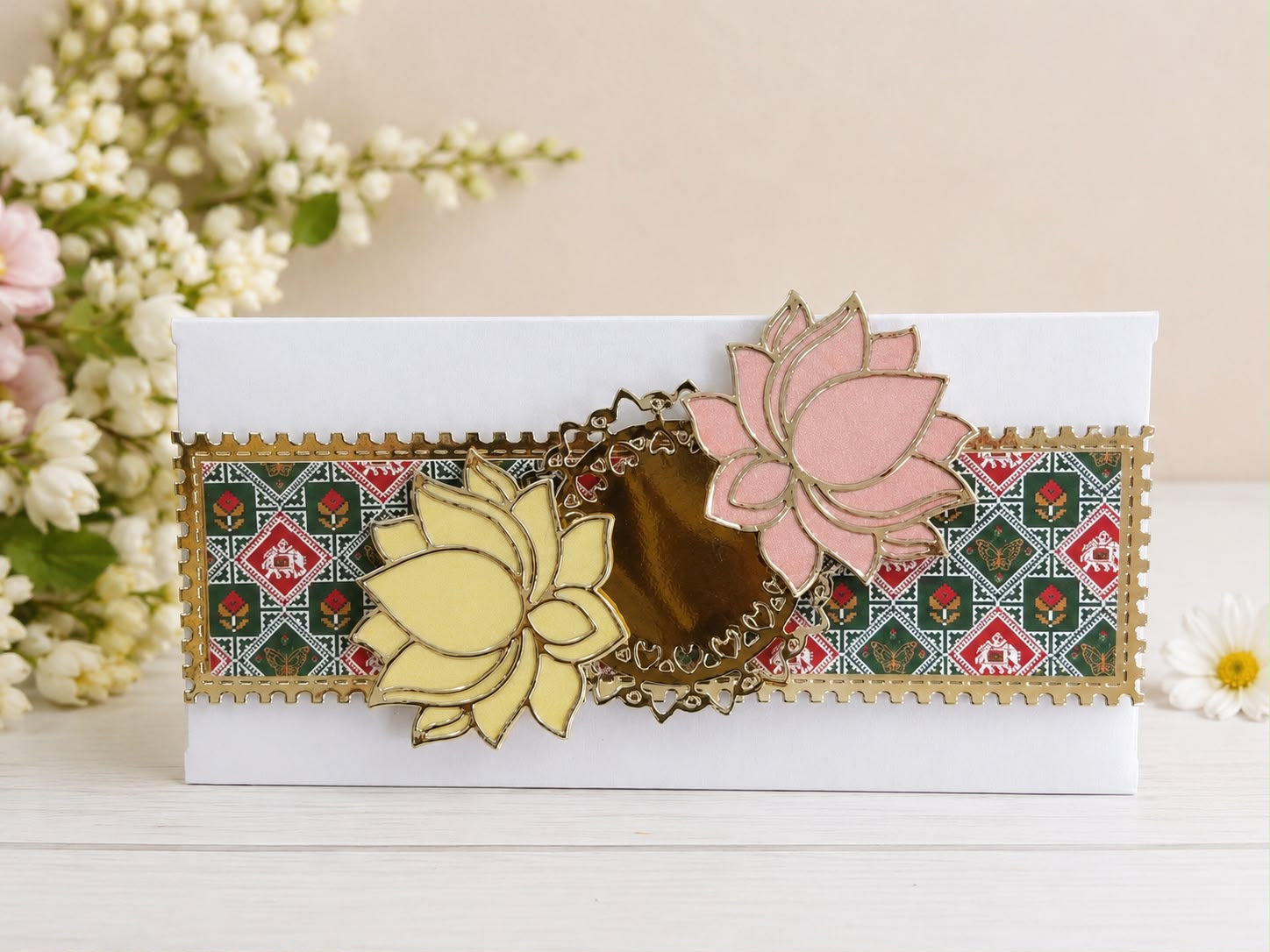 Paper Envelope With Lotus Design (pack of 20) - Image 4