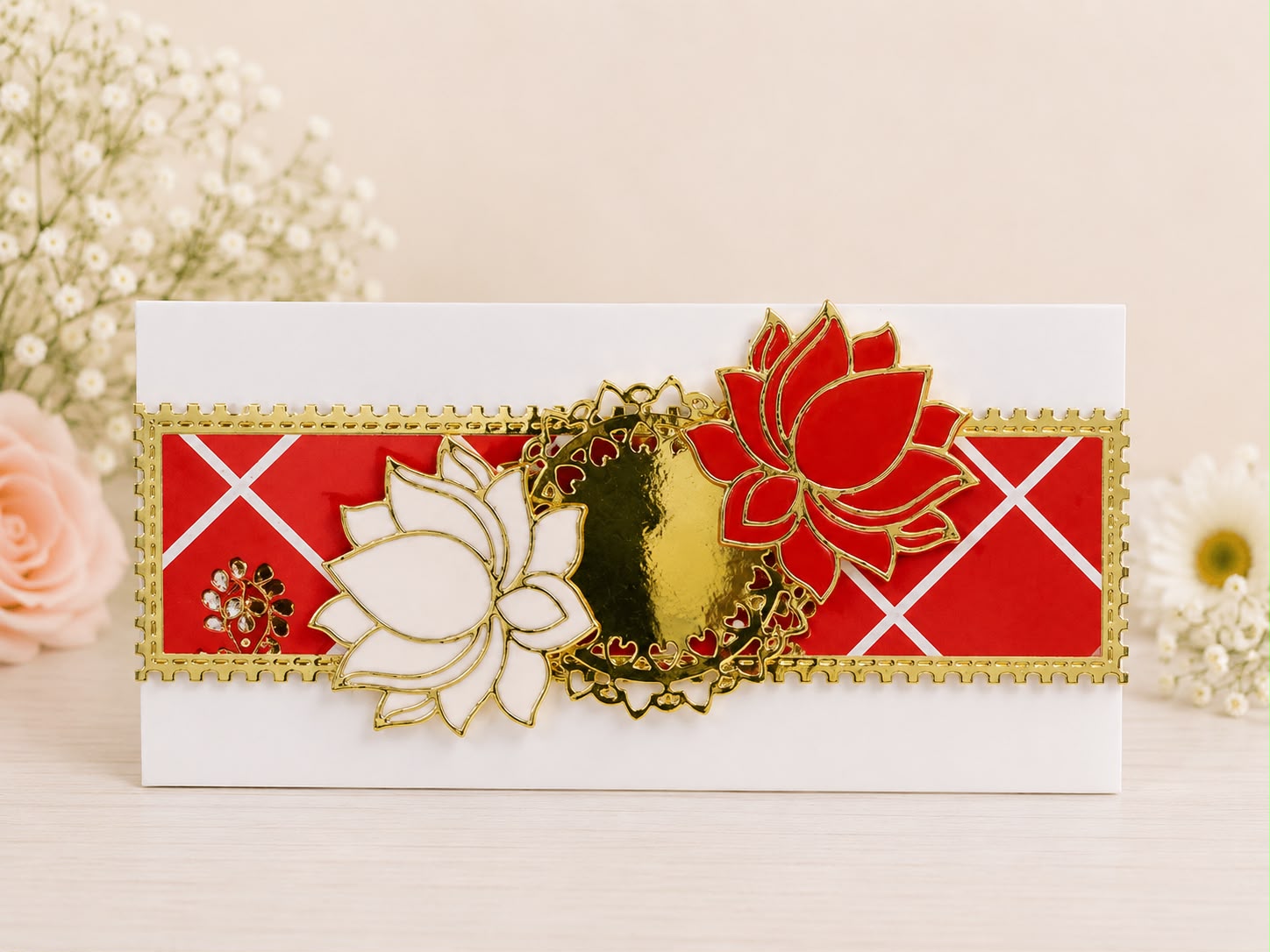 Paper Envelope With Lotus Design (pack of 20) - Image 7