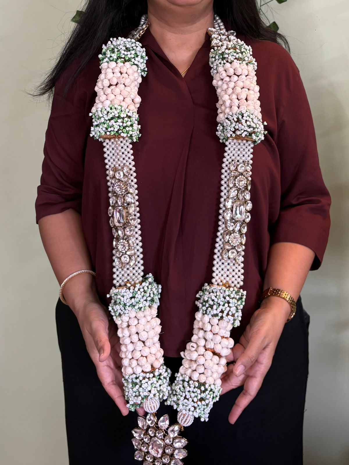 White Mogra and Kundan Varmaala