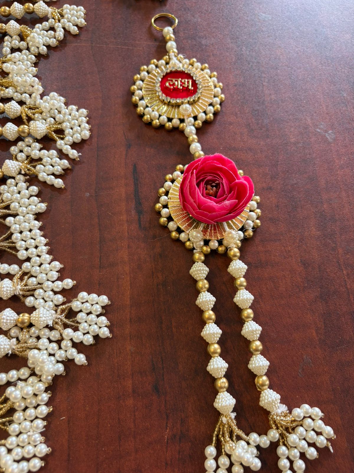 Yellow embroidery lace with jhallar (set of 3 pcs) - Image 4