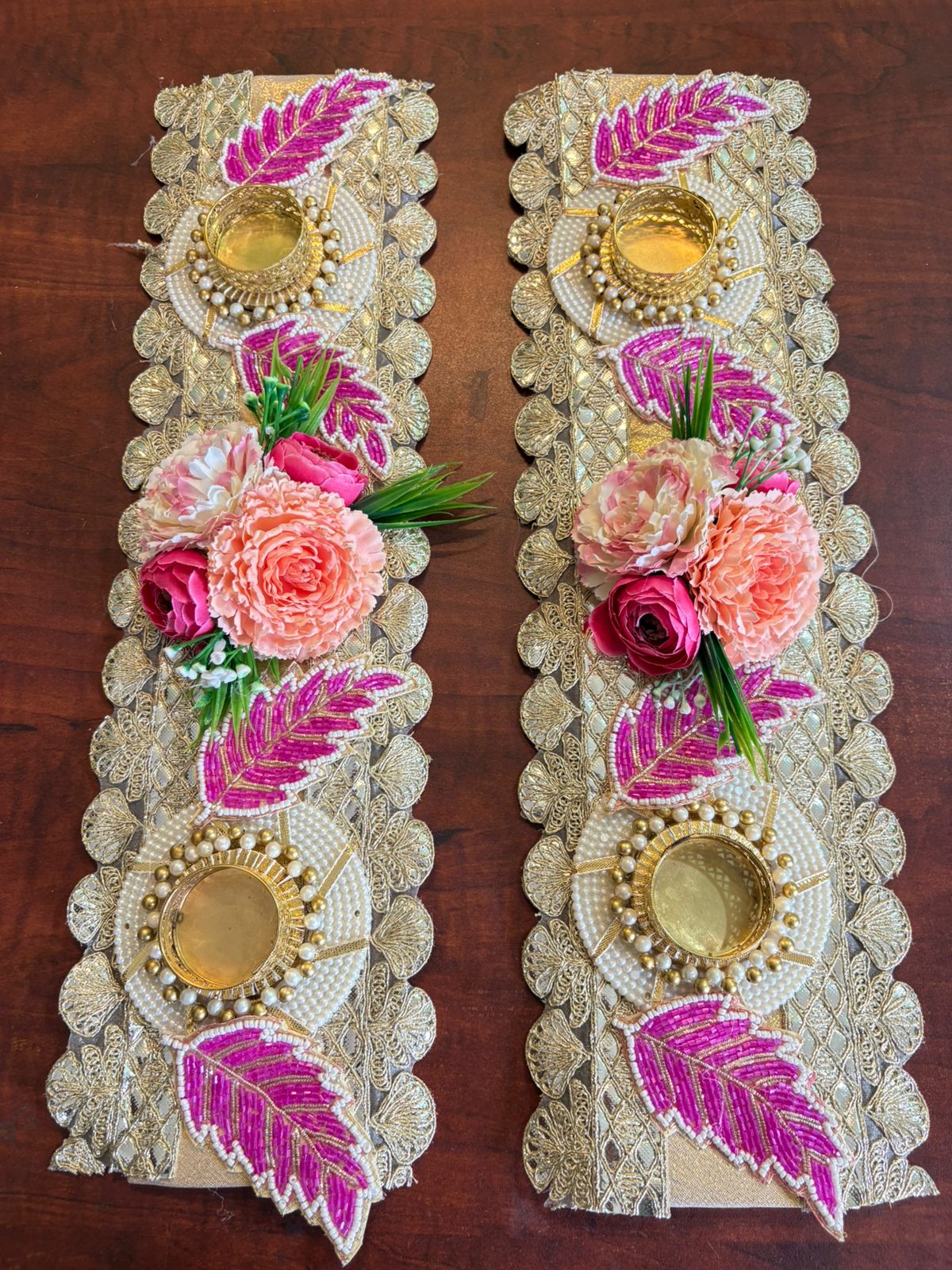 Sequins leaf table runner (set of 2)