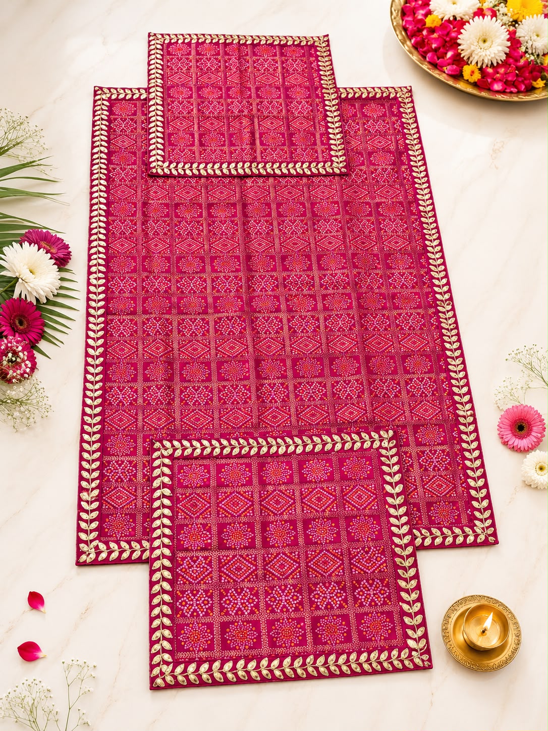 3 Piece Gharchola Aasan set (pack of 3)